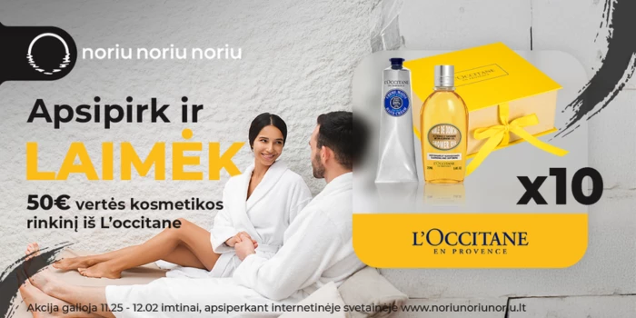 Apsipirk ir LAIMĖK L'Occitane prizus